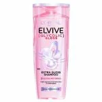 Flacon rose translucide Elseve Glycolic Gloss shampoing extra gloss 200 ml