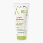 Tube blanc bouchon vert A-Derma Exomega Control crème émolliente 200 ml