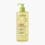 Flacon pompe jaune A-Derma Exomega Control huile lavante 500 ml