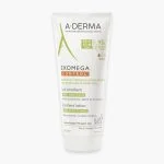Tube blanc A-Derma Exomega Control lait émollient anti-grattage 200 ml