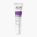 Tube blanc et violet ACM Cicastim.S gel silicone cicatrices visage corps 15 ml