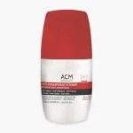 Roll-on ACM anti-transpirant intensif 72h, capuchon rouge, mention peaux sensibles