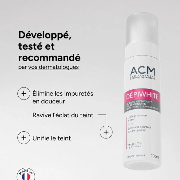 ACM Dépiwhite Mousse Nettoyante Eclaircissante 200ml – photo 2