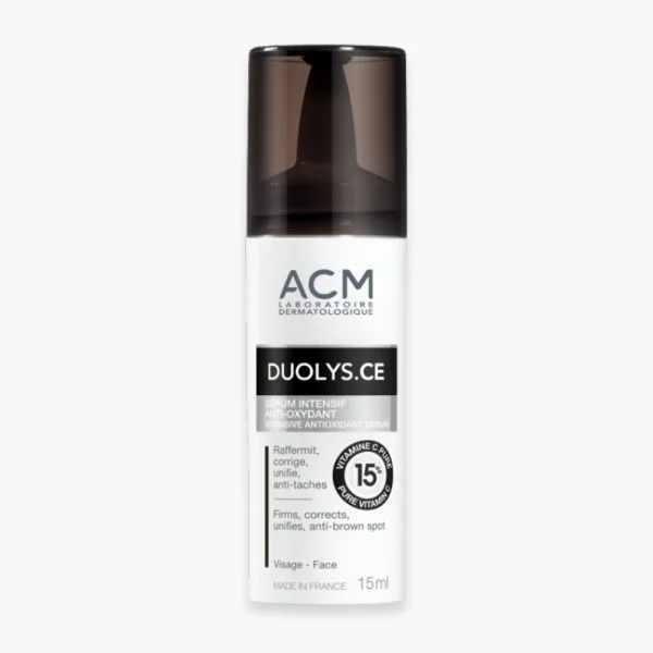 Flacon pompe ACM Duolys.CE sérum intensif anti-oxydant, vitamine C 15%, 15 ml