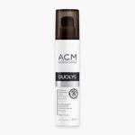 Flacon pompe ACM Duolys crème solaire anti-âge SPF50+ visage 50 ml