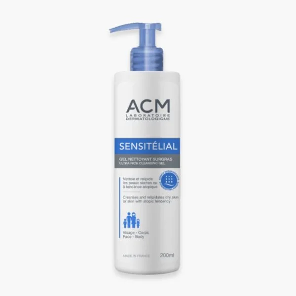 ACM Sensitélial Gel Nettoyant Surgras 200ml