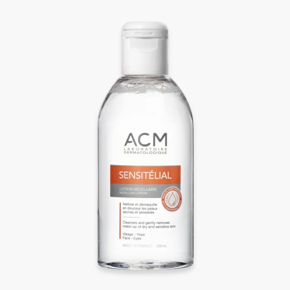 acm-sensitelial-lotion-micellaire-250ml.jpg Flacon transparent ACM Sensitélial lotion micellaire 250 ml visage et yeux