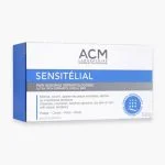 Étui bleu et blanc ACM Sensitélial pain surgras dermatologique 100 g