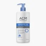 Grand flacon-pompe blanc et bleu ACM Sensitélial soin émollient 500 ml