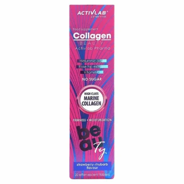Étui rose et bleu Activlab Collagen Beauty 20 comprimés effervescents