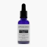 Flacon verre bleu pipette Alphascience Alpha Night Peel sérum resurfaçant