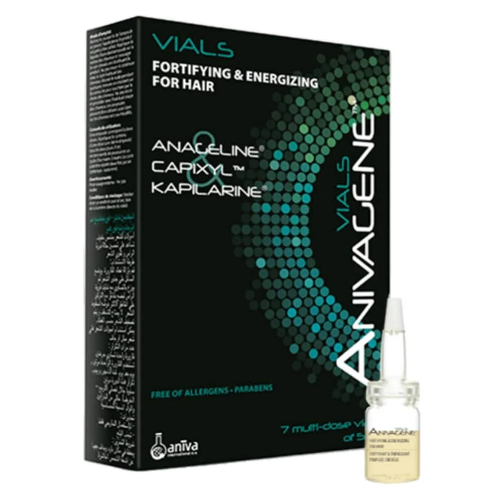 anivagene-ampoules-capillaires-fortifiantes-et-energisantes-7u.jpg Étui noir Anivagene vials ampoules capillaires fortifiantes avec flacon