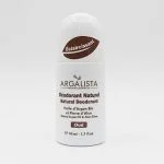 Flacon roll-on blanc Argalista déodorant naturel oud, inscriptions brunes