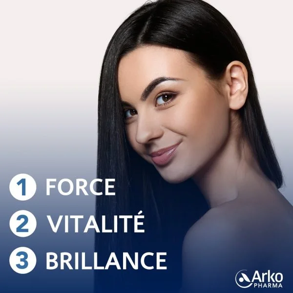 Arkopharma Forcapil Fortifiant Cheveux & Ongles Force, Vitalité & Brillance 180 Gélules – photo 2