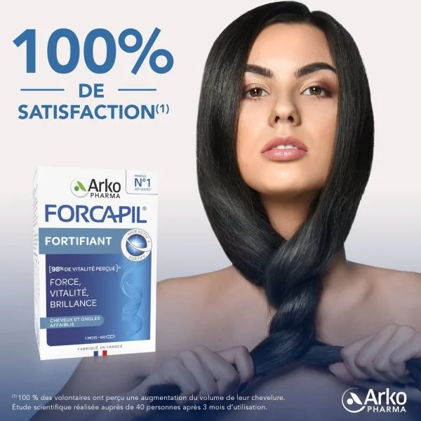 Arkopharma Forcapil Fortifiant Cheveux & Ongles Force, Vitalité & Brillance 60 Gélules – photo 2