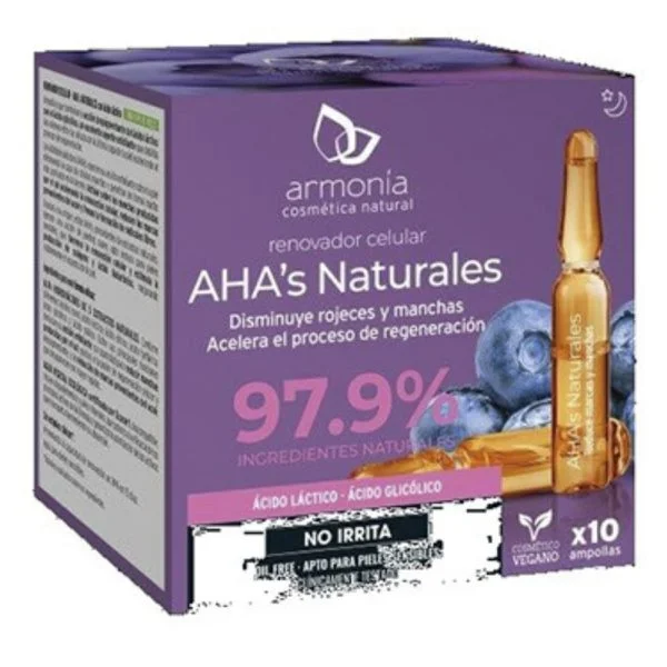 Armonia Rénovateur Cellulaire Aha’s Naturels Diminue Rougeurs Et Taches Ampoules 10x 2ml