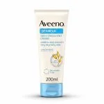 Tube blanc cassé Aveeno Dermexa crème émolliente 200 ml bouchon bleu