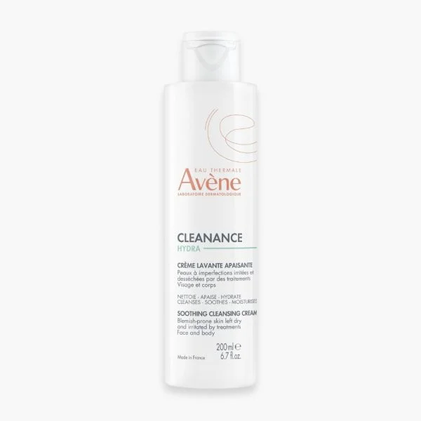 Flacon blanc Avène Cleanance Hydra crème lavante apaisante 200 ml