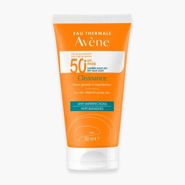 Tube orange Avène Cleanance solaire SPF50+ anti-imperfections 50 ml