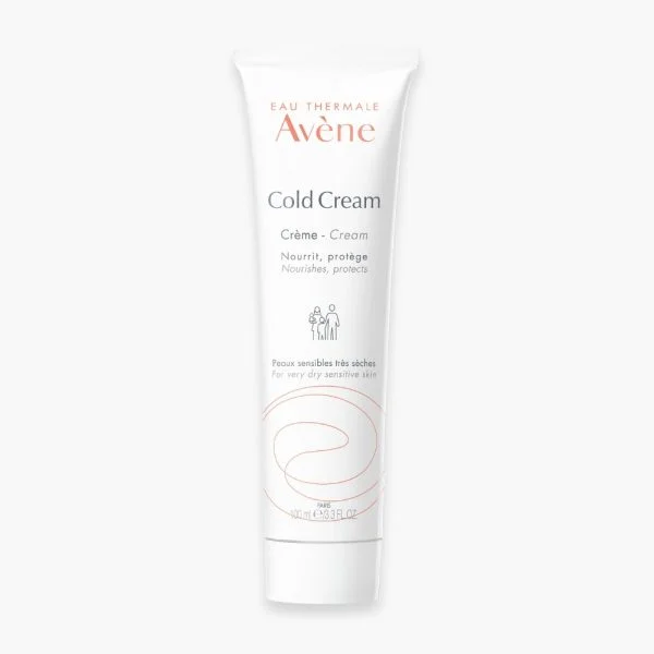 Tube blanc Avène Cold Cream crème nourrissante 100 ml peaux sensibles