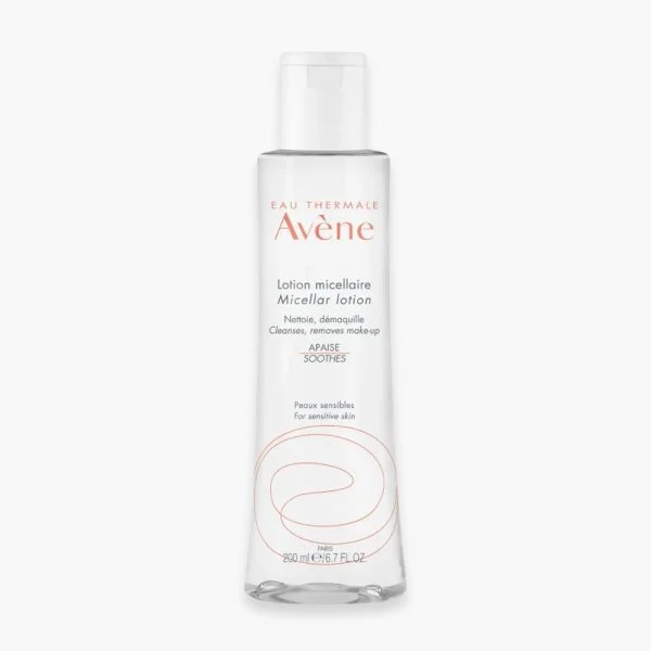 Flacon transparent Avène lotion micellaire 200 ml peaux sensibles
