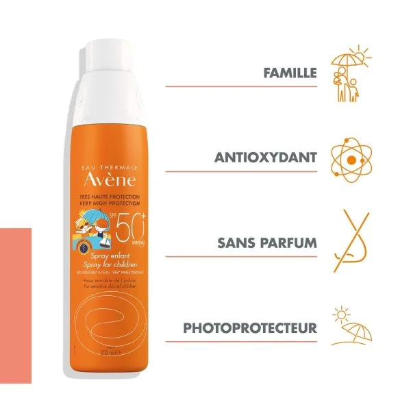 Avène Solaire Spray Enfants SPF50+ 200ml – photo 2