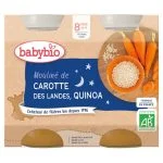 Lot de deux pots Babybio mouliné de carotte et quinoa bio