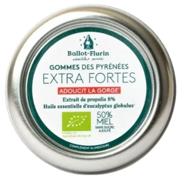 Boîte métallique Ballot-Flurin gommes des Pyrénées extra fortes bio