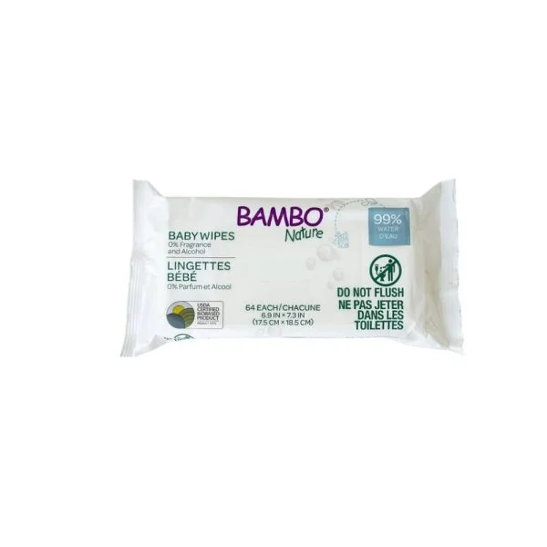 Bambo Nature Lingettes Bébé 64u