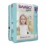 Paquet Bambo Nature taille 5 XL avec fillette blonde souriante