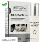 Flacon blanc et argenté Bio10 Forte Mark-s Bella Aurora avec boîte grise