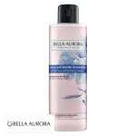 Flacon rose à motifs floraux bleus, lotion tonique exfoliante Bella Aurora