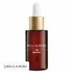 Flacon compte-gouttes ambré à capuchon doré Splendor Bella Aurora, sérum éclat