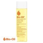 Flacon ambré Bio-Oil huile de soin naturelle avec bouchon blanc
