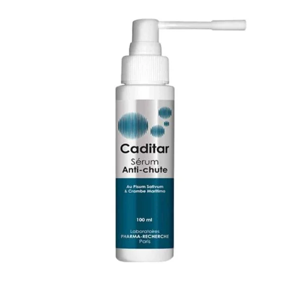 Flacon spray blanc et bleu de sérum anti-chute Caditar 100 ml