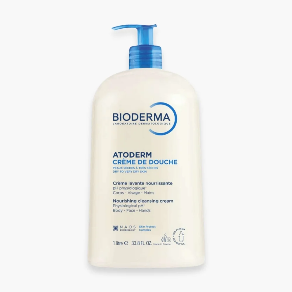 bioderma-atoderm-creme-de-douche-ultra-nourrissante-1l.jpg Grand flacon pompe beige Bioderma Atoderm Crème de douche 1 litre