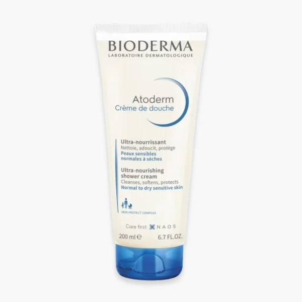 Tube beige Bioderma Atoderm Crème de douche ultra-nourrissante 200 ml