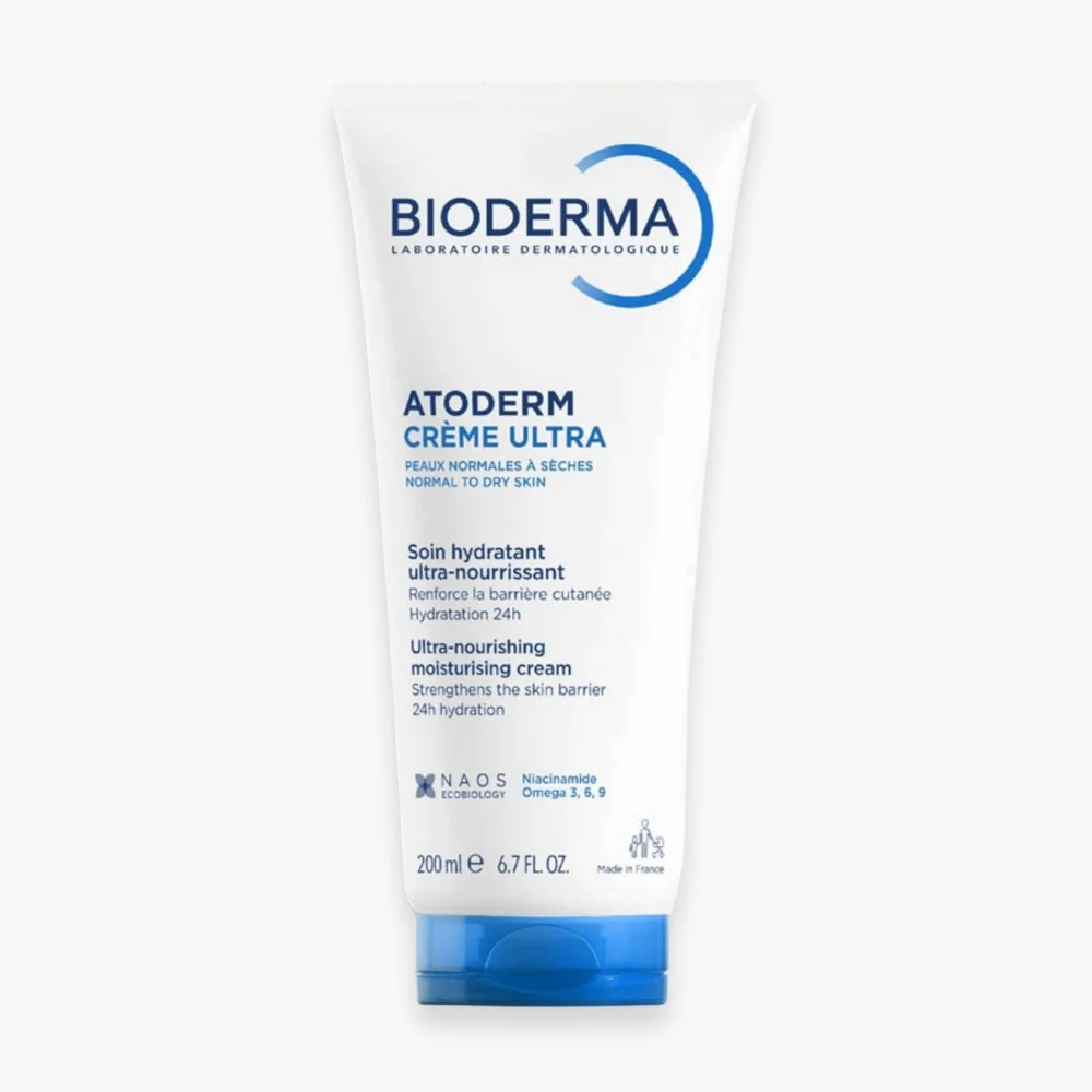 bioderma-atoderm-creme-ultra-hydratante-nourrissante-200ml.jpg Tube blanc Bioderma Atoderm Crème Ultra soin hydratant 200 ml