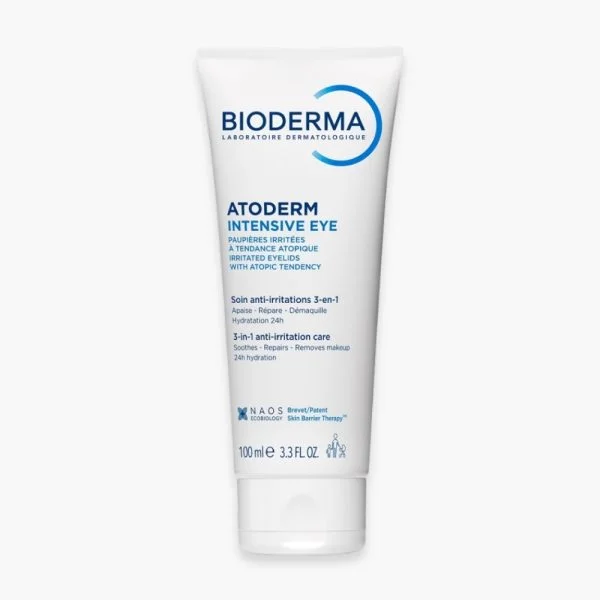 Tube blanc Bioderma Atoderm Intensive Eye soin paupières irritées 100 ml