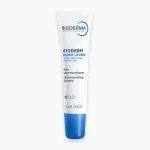 Tube blanc et bleu Bioderma Atoderm baume lèvres 15 ml