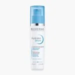 Flacon pompe blanc à capuchon bleu Bioderma Hydrabio Sérum concentré 40 ml