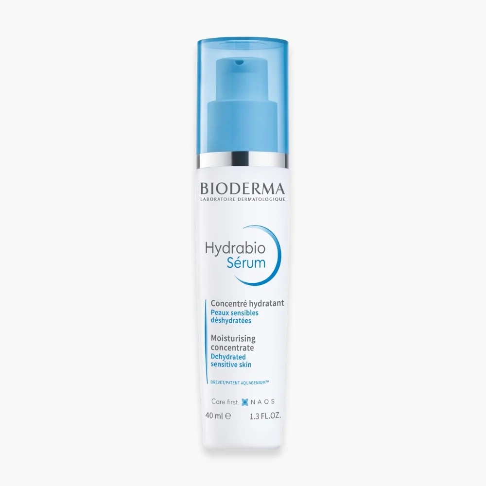 bioderma-hydrabio-serum-concentre-hydratant-40ml.jpg Flacon pompe blanc à capuchon bleu Bioderma Hydrabio Sérum concentré 40 ml