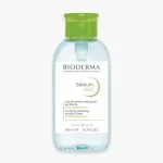 Flacon bleu Bioderma Sébium H2O eau micellaire pompe verte 500 ml