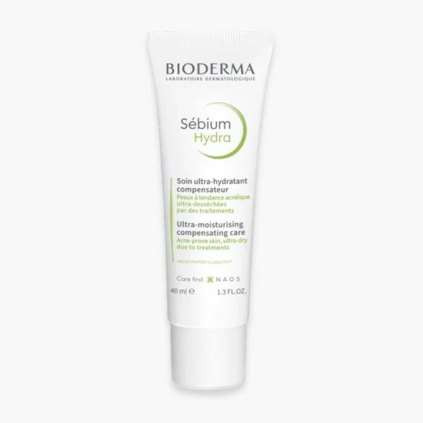 Tube blanc Bioderma Sébium Hydra soin ultra-hydratant compensateur 40 ml