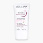 Tube blanc et rose Bioderma Sensibio AR BB crème teintée claire 40 ml
