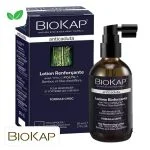 Flacon spray ambré Biokap Anticaduta lotion renforçante et étui bleu foncé