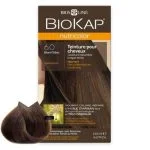 Étui Biokap Nutricolor 6.0 Blond Tabac 140 ml avec mèche de cheveux colorée
