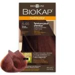 Étui Biokap Nutricolor 6.46 Rouge Vénitien 140 ml avec mèche de cheveux colorée