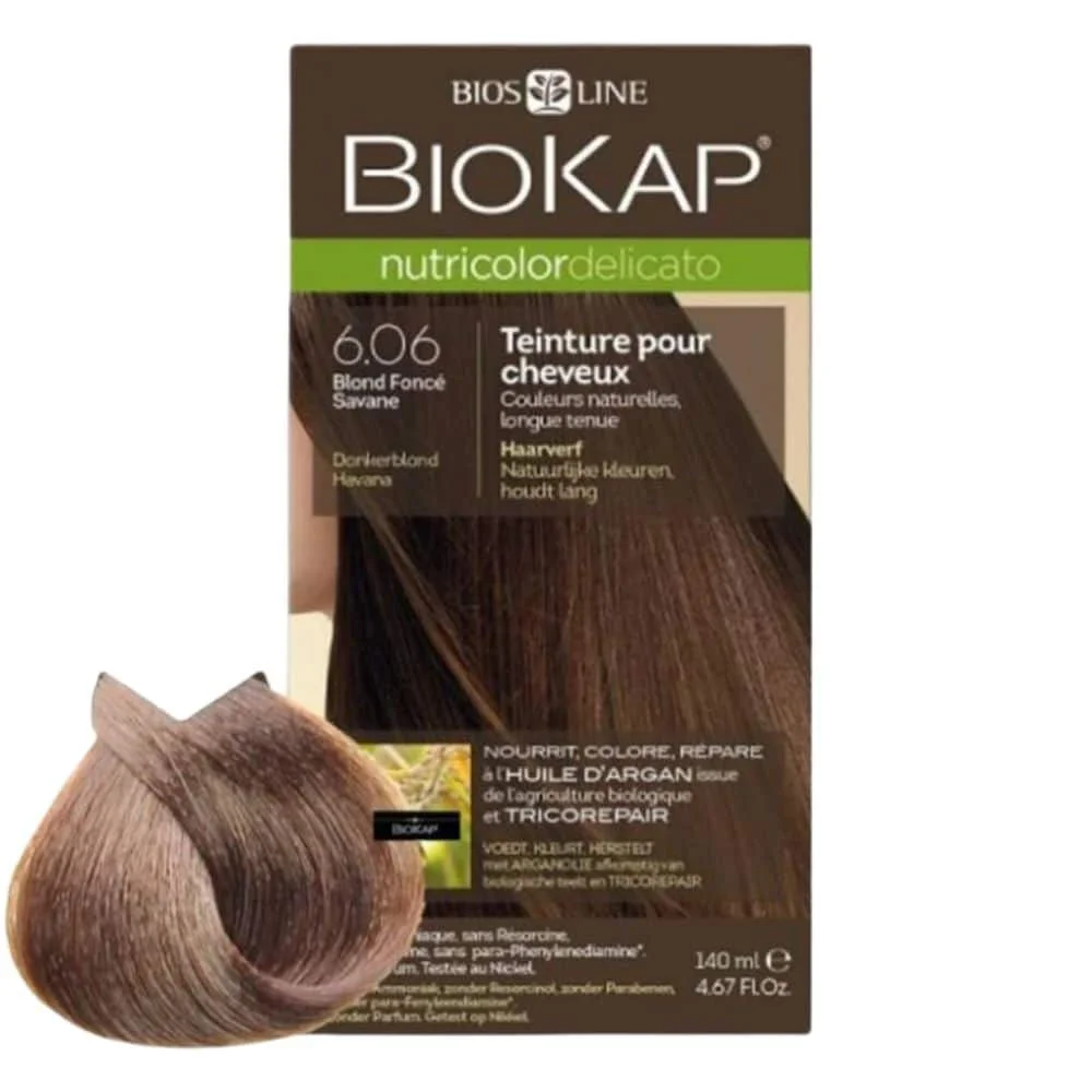 biokap-nutricolor-delicato-coloration-naturelle-cheveux-delicats-140ml-606-blond-fonce-savane.jpg Étui Biokap Nutricolor Delicato 6.06 blond foncé savane 140 ml