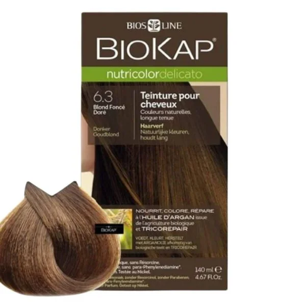Étui Biokap Nutricolor Delicato 6.3 blond foncé doré 140 ml